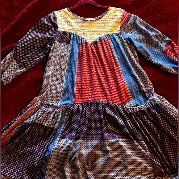 Umgee Multicolor Patchwork Dress l - Picture 1 of 4